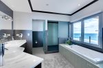 Relax in style with this master bathroom.